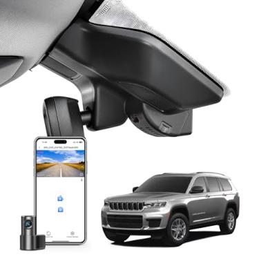 Imagem de Mangoal Câmera frontal 4K e traseira 1080p personalizada para Grand Cherokee 2022 2023 2024, Grand Cherokee L 2021-2024 (modelo D), Laredo Limited Overland Summit Trailhawk, vídeo UHD 2160P, WiFi e