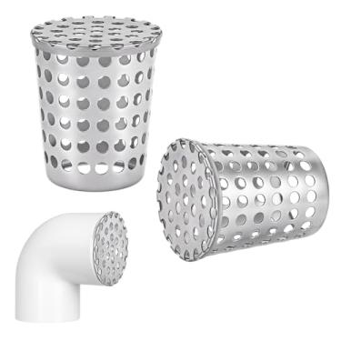 Imagem de PH PandaHall 2 peças de capa de ventilação de malha de terminação de PVC, 2,3 x 1,5 ~ 5 cm tampa de ventilação de tela de malha soldada protetor de ventilação de teto para filtro de calha de calha