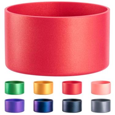 Imagem de Diumepo Bota de silicone para copo Stanley 1,134 g - Capa protetora de silicone fosco com brilho adequado para garrafa de água Hydroflask 340 g -680 g, manga inferior com glitter antiderrapante, livre