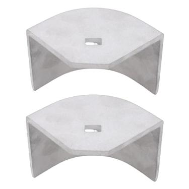 Imagem de Generic 2 Tampas de Canto de Barco Pontão, Protetores de Canto de Convés de Alumínio Com Proteção Resistente para Cantos Arredondados de 90 Graus, 2,5 a 2,625 Polegadas, Diagonal