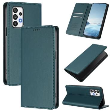 Imagem de Capa carteira fina para Samsung Galaxy A23 4G/5G com capa flip magnética, compartimentos para cartões e suporte, bloqueio RFID, compatível com carregamento sem fio, capa protetora à prova de choque
