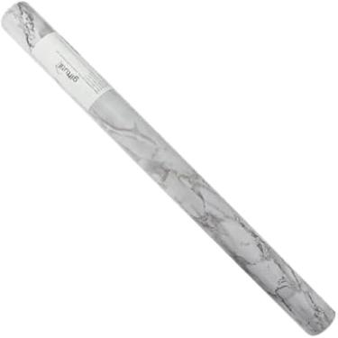 Imagem de Papel de Parede PVC Marmorizado Preto e Branco