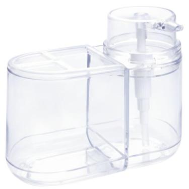 Imagem de Porta Escovas E Sabonete Líquido 330ml Blend Acrílico Plasútil - Plasu