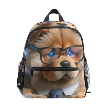 Imagem de Chow Chow Puppy Cute Dog Simple Modern Kids Backpack School Backpack for Girls with Front Pocket, Safety Whistle for Ages 3-8