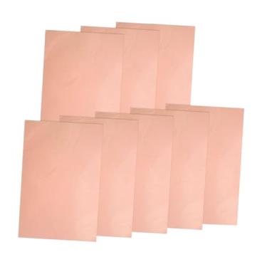 Imagem de Lilihuimaoyi 8 Folhas de Cartolina Metálica de 20 X 30 Cm para Corte E Vinco, Decoração de Festas, Artesanato E Muito Mais, Rosa Ouro