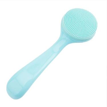 Imagem de Escova de limpeza facial de silicone, escova de lavagem macia para massagem facial, removedor de cravos, maquiagem e remoção de cuidados com a pele (azul)