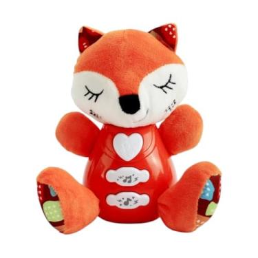 Imagem de PELÚCIA Premium RAPOSA Musical com Luz Noturna e Sons Relaxantes - Ideal para Noites Tranquilas - Laranja