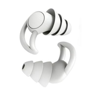 Imagem de Protetor Tampão de Ouvido Silicone Par Macio Natação Ronco Ruídos Esportes Treino Estudo Leve e Fácil de Transportar (Branco)