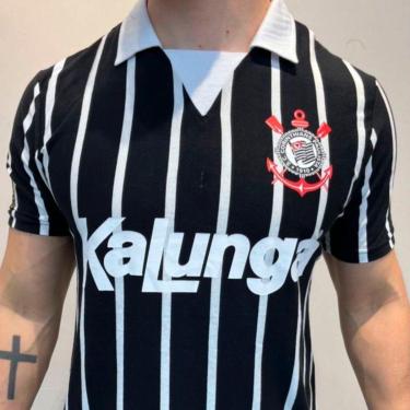 Imagem de Camisa Polo Corinthians Retrô Kalunga Campeão Brasileiro 90-Masculino