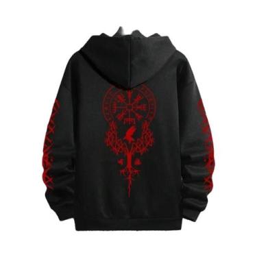 Imagem de Moletom Casual Masculino Preto Com Capuz Para Outono E Inverno, Estilo