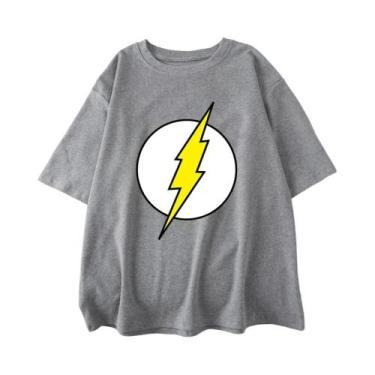 Imagem de Camiseta Masculina De Algodão Oversized the BIG BANG Theory Lightning 
