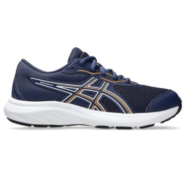 Imagem de ASICS Tênis de corrida infantil Contend 9 Grade School, Azul índigo, branco, 18
