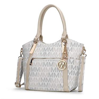 Imagem de Bolsa de mão feminina MKF Collection por Mia K Bolsa de ombro de couro de poliuretano, bolsa com alça superior, bolsa de mão feminina, Medium