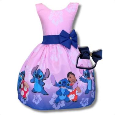 Imagem de Vestido Infantil Temático Infantil Lilo E Stitch Festa Luxo - Bento E 