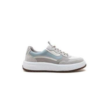 Imagem de Sapatenis Feminino Democrata Denim Drake Pulse Knit Off White-Feminino