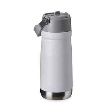 Imagem de Kit 10 Garrafa Térmica Flip Squeeze Alça Canudo 650ml Academia