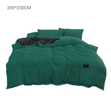 Imagem de Domary Capa de Edredão de Flanela Veludo, Cor Sólida, Edredom Quente, Lençol, Conjunto Edredom para Quarto Inverno