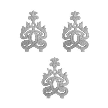 Imagem de Kit 3 Ponteiras Ponta de Lança Ferro N19 Grade Portão 24cm