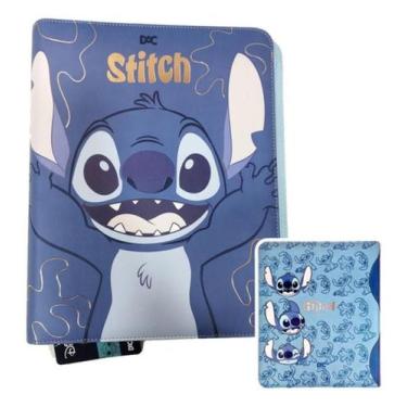 Imagem de Fichario Universitario Stitch Disney 48Fls Com Zíper - DAC