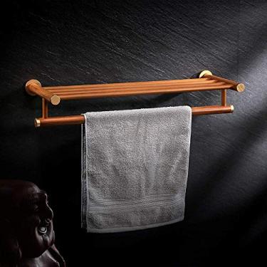Imagem de CGKs6anmU Toalheiro de madeira montado na parede prateleira de banheiro antiga madeira ecológica para cozinha banheiro 63,5 x 24,5 x 12 cm (comprimento: 63,5 cm)
