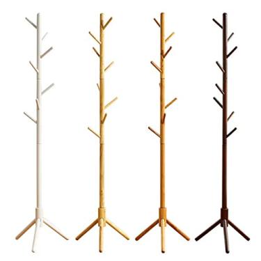 Imagem de 5sssallefaa Cabideiro de madeira com 8 ganchos criativos para móveis domésticos, suporte de madeira, cabide de madeira para secar no quarto