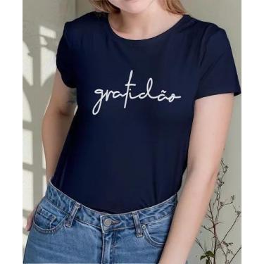 Imagem de Camiseta Camisa Algodão Adulto Feminina Masculina Gratidão - Casetal, 