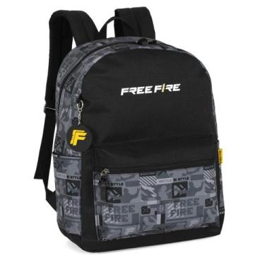 Imagem de Mochila Free Fire Escolar Juvenil Costas Original Mestre Preto - Luxce