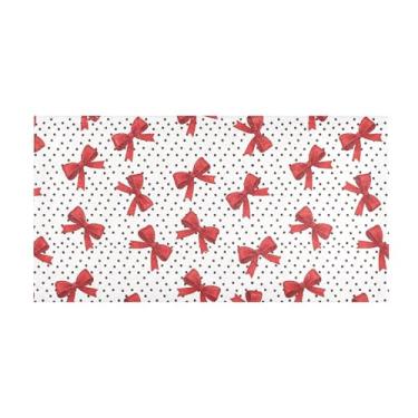 Imagem de Burbuja Tapete de corredor com laço em pontos de pelúcia antiderrapante tapete de cozinha suporte de borracha para corredor, quarto, sala de estar, decoração de entrada, lavável na máquina, 51 x 99 cm