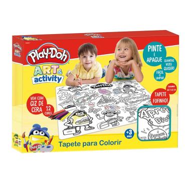 Imagem de Tapete para Colorir Playdoh com Giz e Apagador - Fun F00544