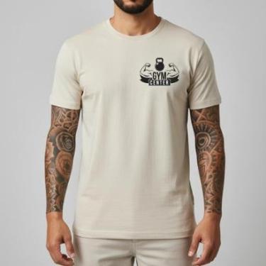 Imagem de Camiseta Masculina Estilo Minimalista Malha de Luxo Fio Penteado Off White Camisa Fitness Streetwear-Masculino