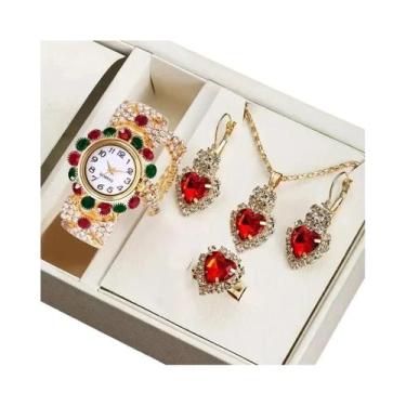 Imagem de Conjunto De Relógio De Pulso De Quartzo Para Mulheres Com Bracelete Aj