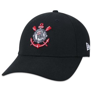 Imagem de BONE 9FORTY CORINTHIANS FUTEBOL ABA CURVA ABA CURVA SNAPBACK PRETO NEW ERA-Masculino