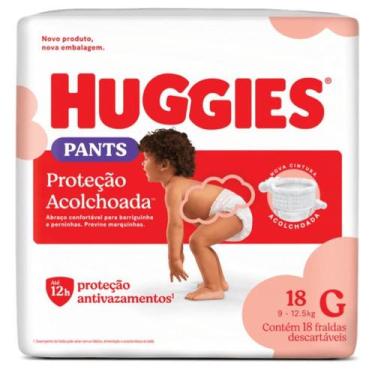 Imagem de Fralda Huggies Proteção Acolchoada Pants G com 18 unidades