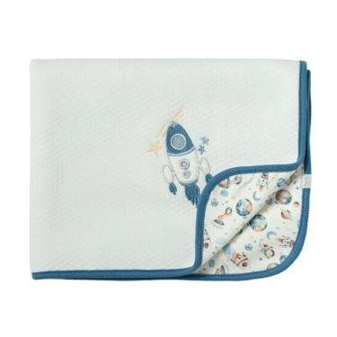 Imagem de Manta Para Bebê Em Malha Matelasse Espacial Azul - Hug
