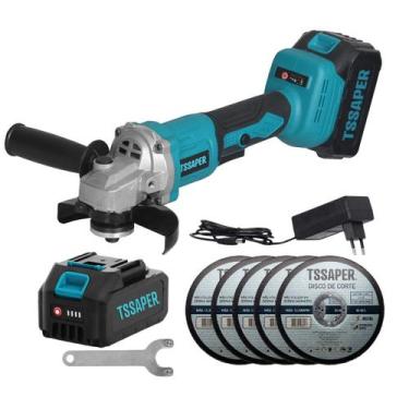 Imagem de Esmerilhadeira Angular Brushless 115mm com 2 Baterias de 21v 3000mah T