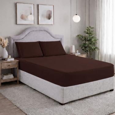 Imagem de Lençol Queen 400 Fios Micropercal 3 Peças Macio e Resistente