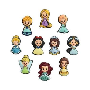 Imagem de Pingentes De Sapato Princesa 10 Peças Para Crocs, Bolsas Bogg, Chinelo