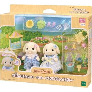 Imagem de Conjunto de jardinagem - irma & irmao coelhos floral - sylvanian famil