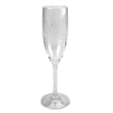 Imagem de Taça Champagne Acrílico Bolhas Degradê Transparente 296ml - ENTRECASA