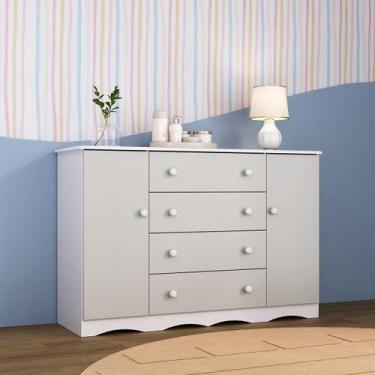 Imagem de Cômoda Infantil 125cm 2 Portas e 4 Gavetas Realeza Multimóveis MP4455,