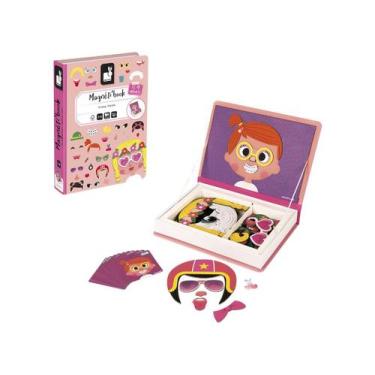 Imagem de Livro Magnético Crazy Faces Personagens Meninas - Janod