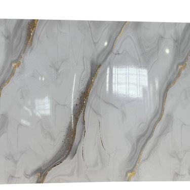 Imagem de Revestimento Decorativo 3d Premium Placa Marmorizada 244cm X 122cm 2,97m² de Cobertura Calacatta Dourada