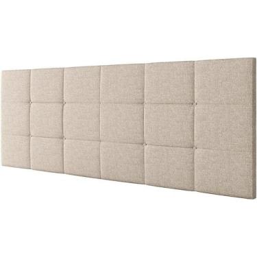Imagem de Cabeceira Estofada Bia 1.40 Cama Box Casal - Bege Linho - LOJA ACONCHE