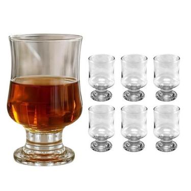 Imagem de Jogo 6 Copos Taças Vidro Paulista Cerveja Chopp Suco 250ml - NADIR