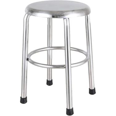 Imagem de Banco De Aço Inoxidável Criativo Sem Encosto Banco De Bar Multiuso Banqueta De Jantar Banqueta Alta De Balcão Banqueta Baixa, Stainless Steel, 45CM