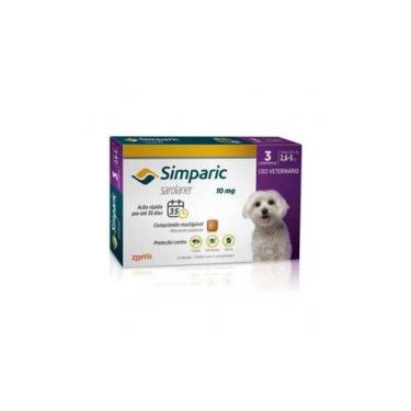 Imagem de Simparic 10mg Anti Pulga E Carrapato Cães De 2,6 A 5kg 3 Comprimidos -