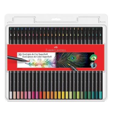 Imagem de Lápis de Cor Ecolápis Supersoft 120750 50 Cores - Faber Castell
