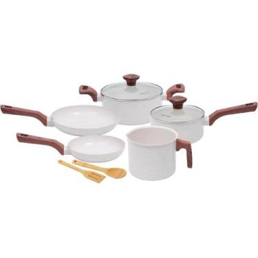 Imagem de Conjunto de Panelas de Indução Com Revestimento em Cerâmica, 7 Peças, 