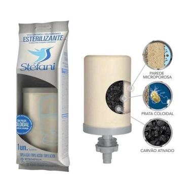 Imagem de Vela para Filtro de Barro Stefani Tripla Ação com Carvão Ativado - Sté