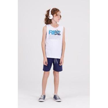Imagem de Conjunto Regata infantil Just Ride Branco, Branco, 2